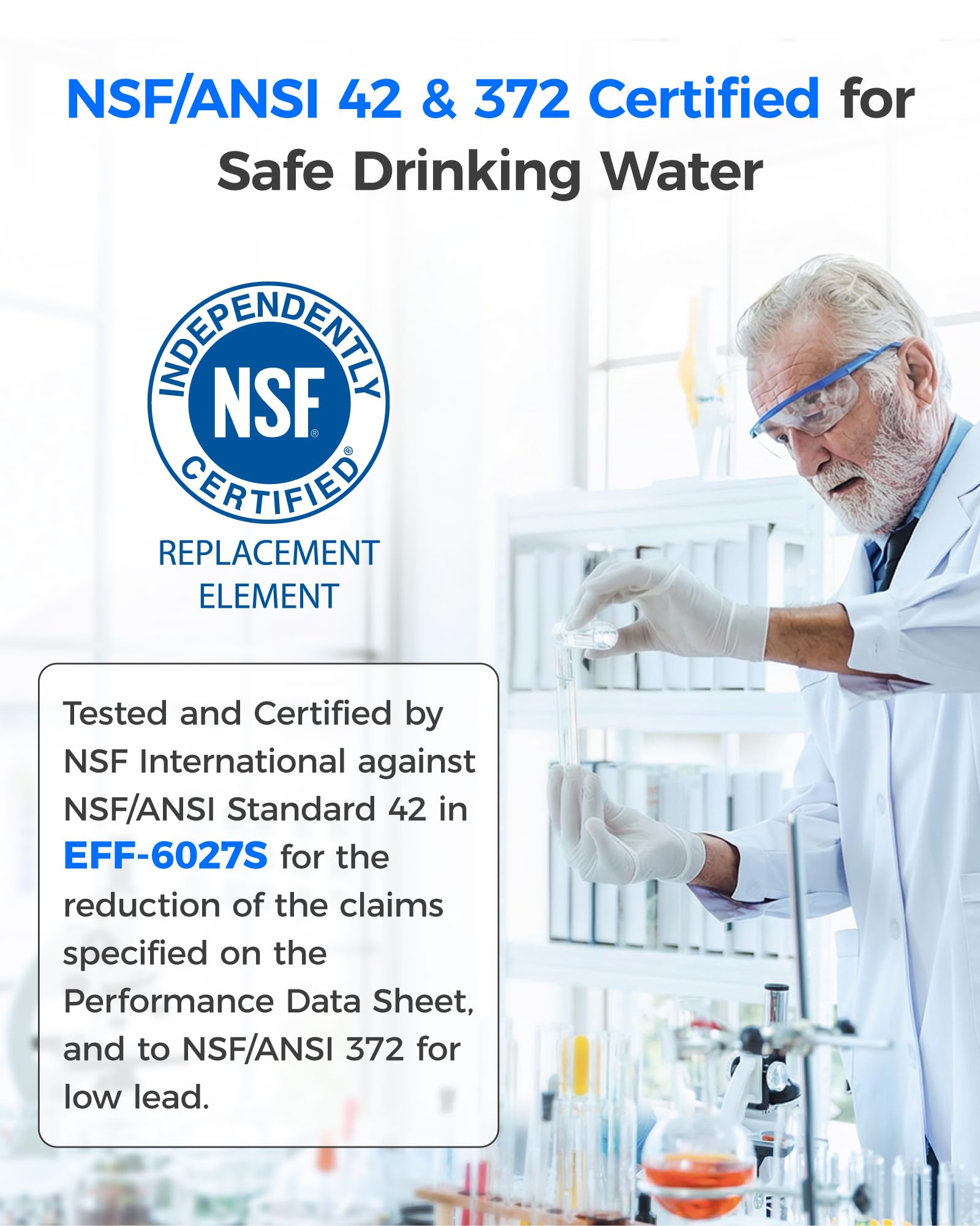 Waterdrop DA29-00020B Replacement for Samsung Water Filter HAF-CIN/EXP, DA29-00020B, HAF-CIN, DA29-00020B-1, RF28HMEDBSR, RF263BEAESR, RS25J500DSR, RF263TEAESG, HDX FMS-2, DA97-08006A-1, 3 Filters