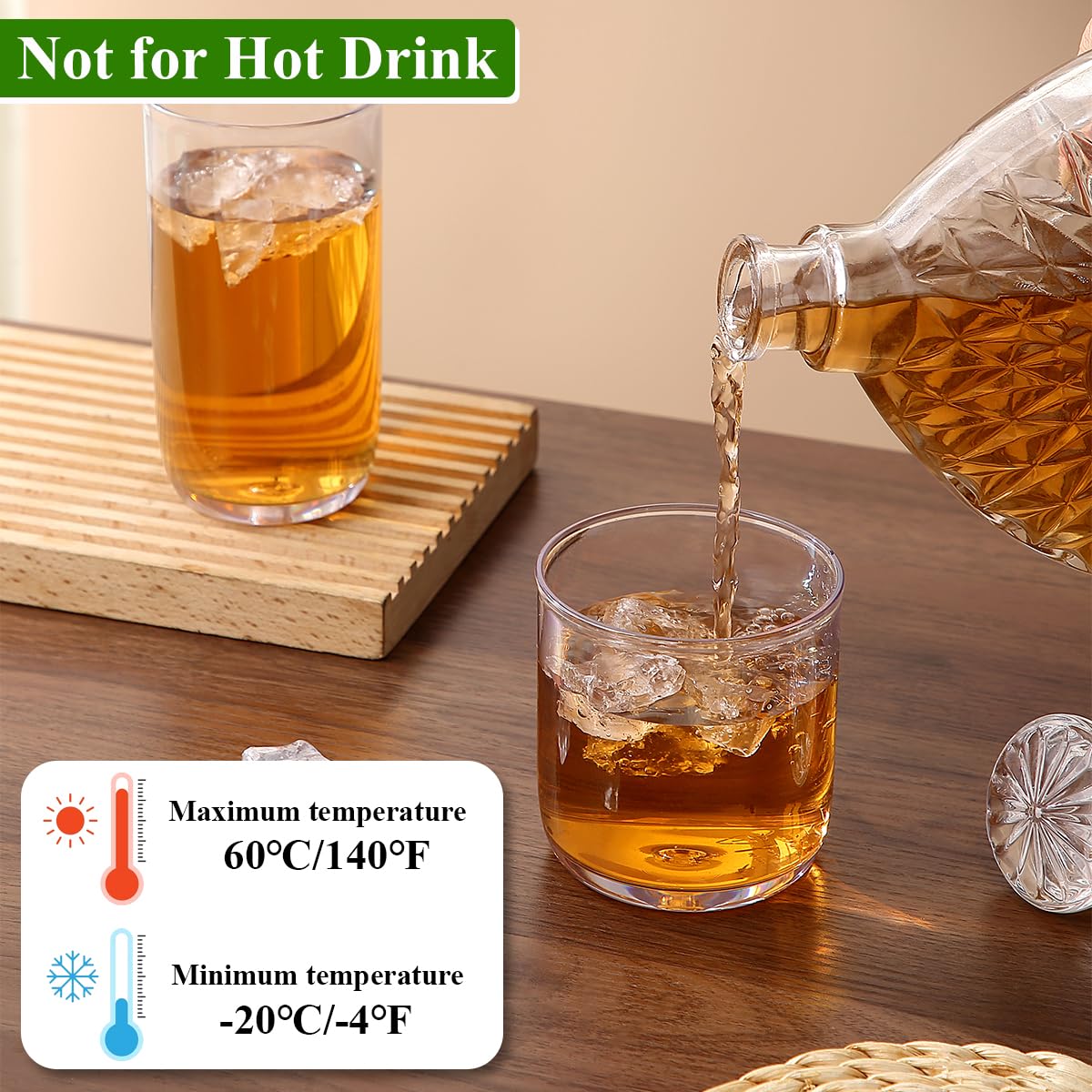 Kyraton Drinking Glasses Set of 12, PET Clear Plastic Highball Glasses 420ml & Whisky Cocktail Glasses Set 340ml, Heavy Duty Unbreakable Water Glasses Cup Tumbler Glassware for Beer, Juice, Milk