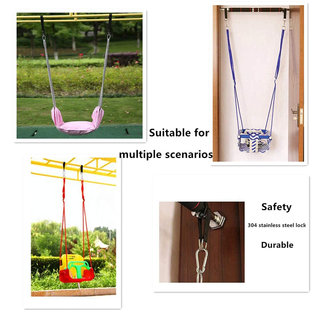 Short Straps Tree Swing Strap Hanging Kit,Hammock Straps 2 Pcs 9.84inches with Heavy Duty Safety Lock Carabiner Hooks for Swing Hammocks Yoga Seat Sandbags Gym Equipment Pulley System