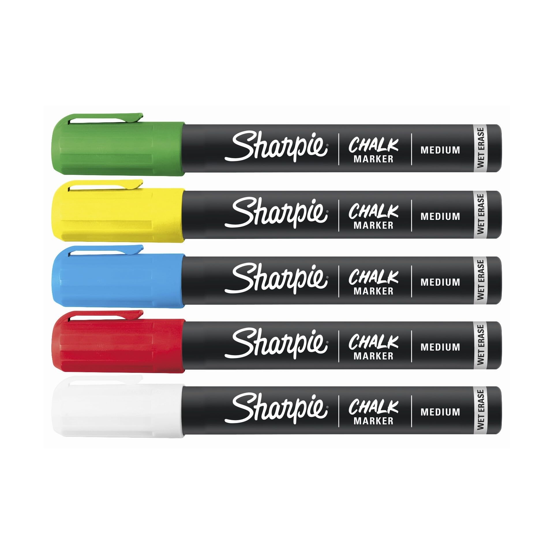 Sharpie Chalk Markers, Wet Erase Markers, Assorted Colours, 5 Count