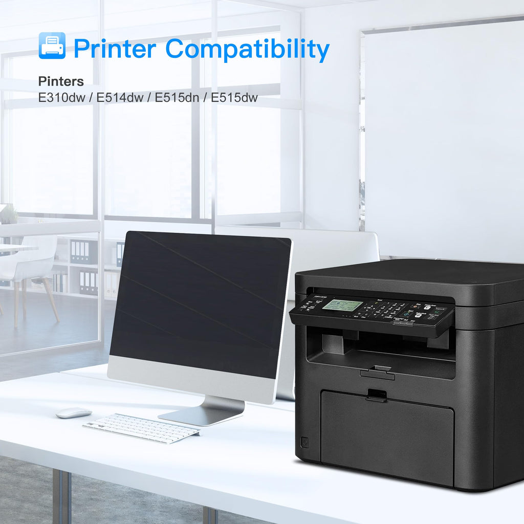 LxTek Compatible Toner Cartridge Replacement for Dell E310dw P7RMX PVTHG 593-BBKD E310 E514 E515 to use with Wireless Monochrome E310dw E515dw E514dw E515dn Printer(2 Black, High Yield 2600 Pages)
