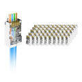 VCE Shielded RJ45 Pass Through Connectors Cat6 50-Pack, Ethernet Crimp Modular Plug for Cat6/Cat5/Cat5e STP & UTP Network Cable,Interference-Resistant