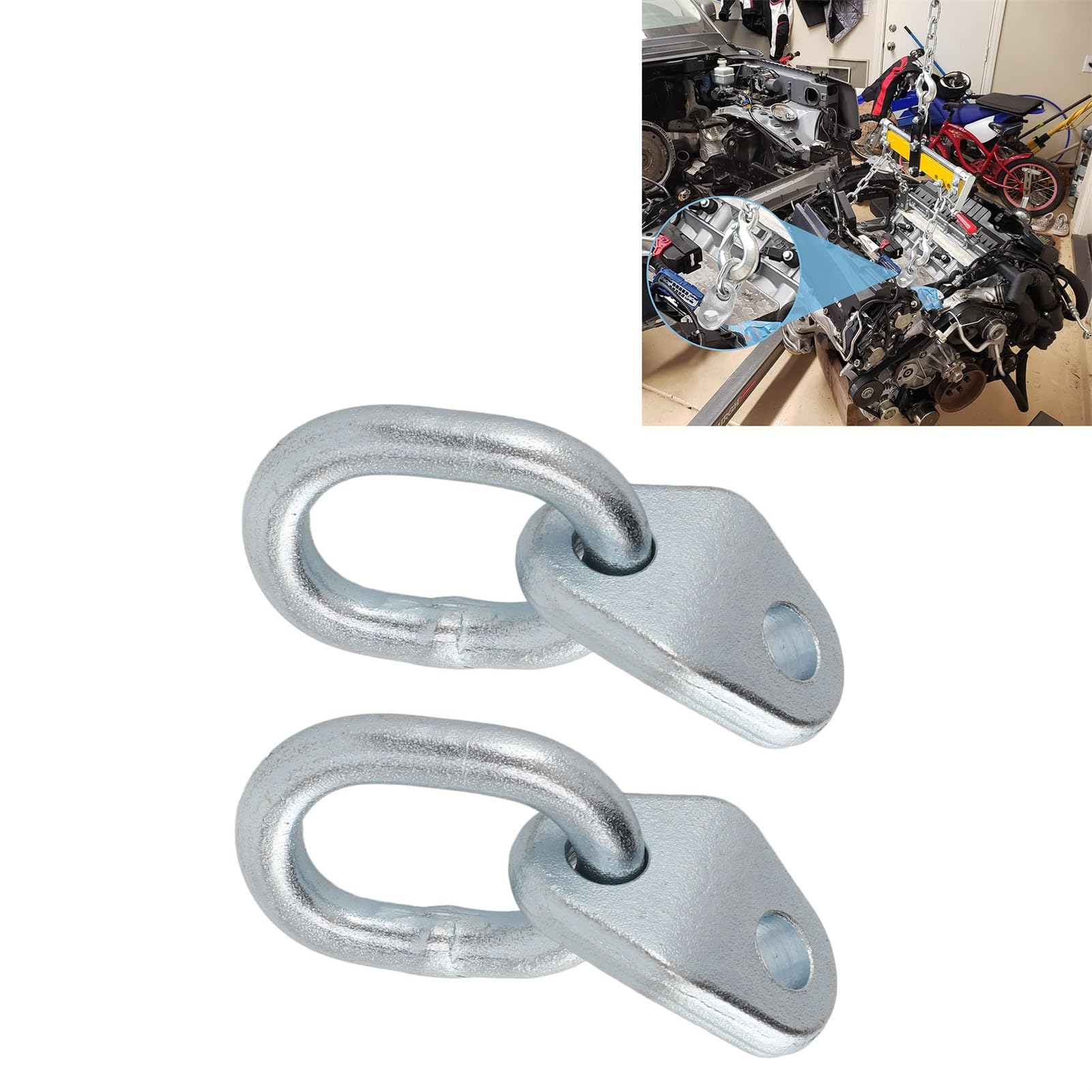 NOVINO 7100 Lifting Brackets Set 2 Sets 5500 Lb Capacity Engine Lift Bracket Kit for Load Levelers, Lifting Slings
