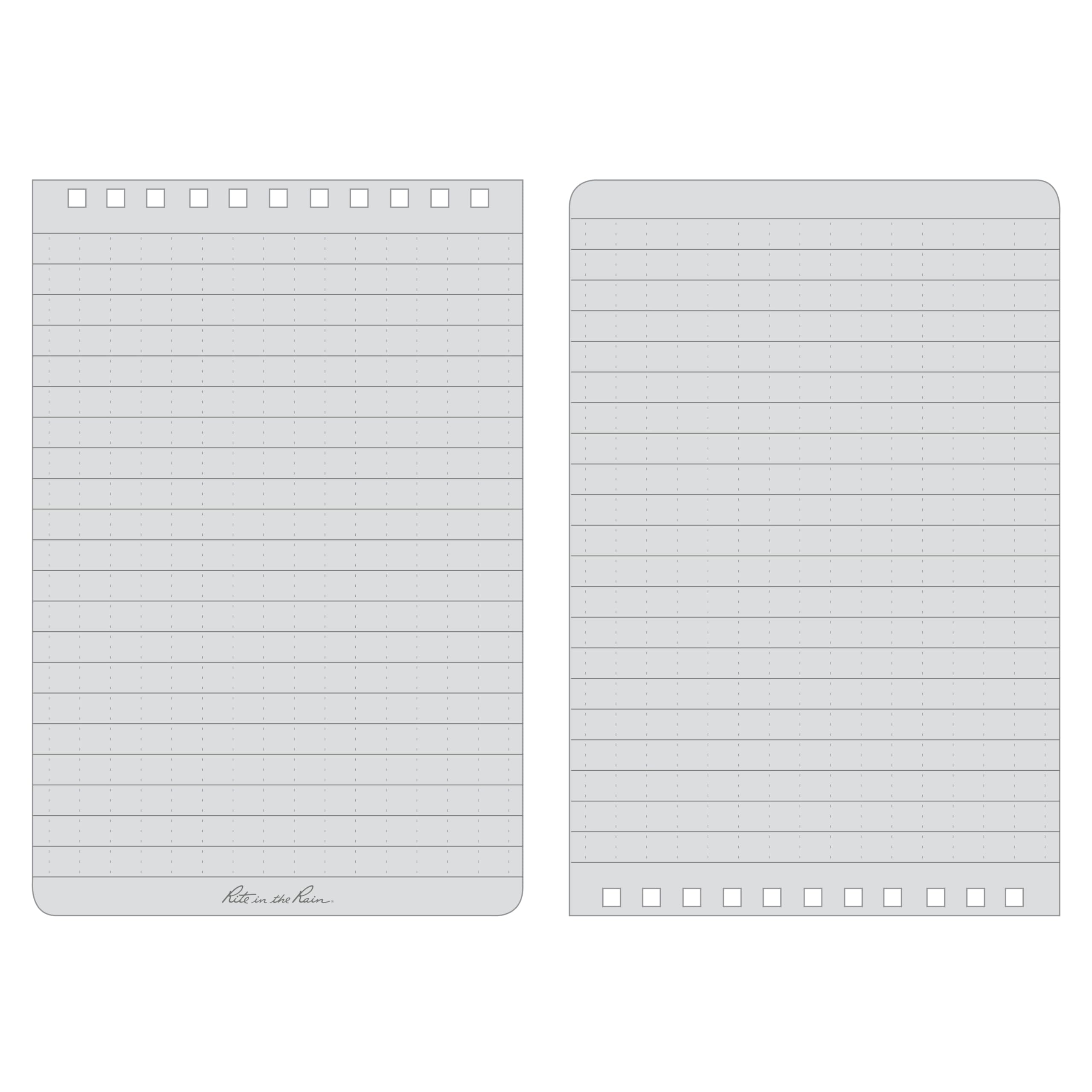 Rite in the Rain Weatherproof Top Spiral Notebook, 4" x 6", Orange Cover, Universal Pattern, 3 Pack (No.OR46-3)