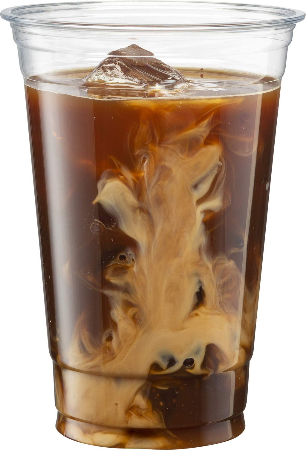Crystal Clear PET Cups for Iced Coffee,Milkshake, Cold Drinks, Slush, Smoothy's, Slurpee, Ice cream, Dessert, Party's, Plastic Disposable Cups (100, 20 oz)