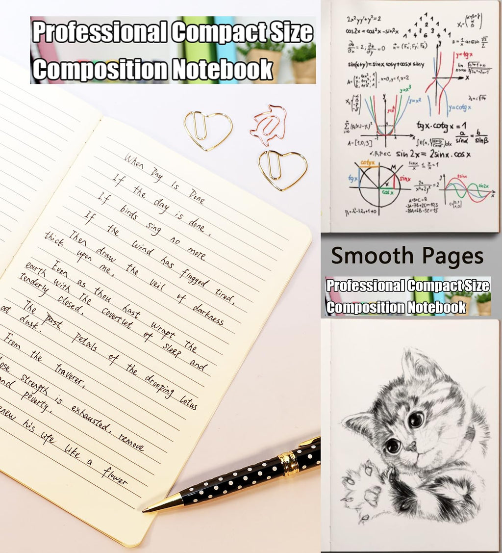 12 Pack A5 Kraft Notebooks, 60 Blank Pages Travel Journal Bulk, Soft Cover Notebooks for Women Girls Students, Making Plans Writing Memos Office School Supplies, 8.3 X 5.5 in