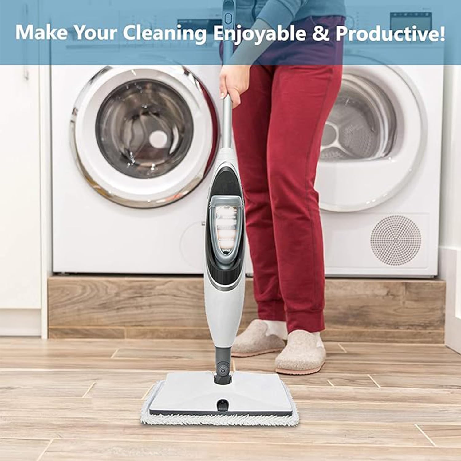 LINKPEACE Steam Mop Pads for S1000/S3101/S3250/SK Series SK410 SK435CO SK460 SK140 SK141 S3251 Steam Mop Replacement Pads, 4 Pack (4 Pack)