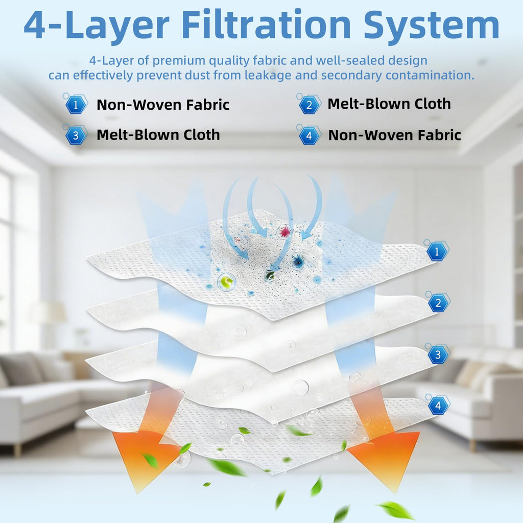 18pcs Q5 Q7 Disposable Dust Bags for Roborock Q5+/Q5 Max+/Q5 Pro+/Q7/Q7+/Q7 Max+/Q7 M5/S7 MaxV Ultra/S8/S8+/Q8 Max+/S8 Pro Ultra/Q10 S5+/Q10 X5/T8 Robot Vacuum, 3.6L Dust Bag Replacement Parts
