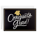 Hallmark Boxed Graduation Cards, Congrats Grad (40 Cards with Envelopes) Black, White and Gold