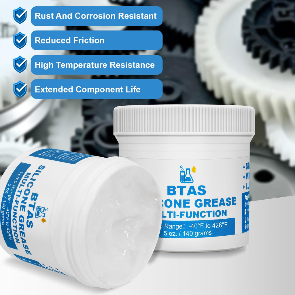 BTAS Plumber Faucet Pool Silicone Grease,O Ring Filter Rubber Gasket Lubricant Food Grade 5 oz