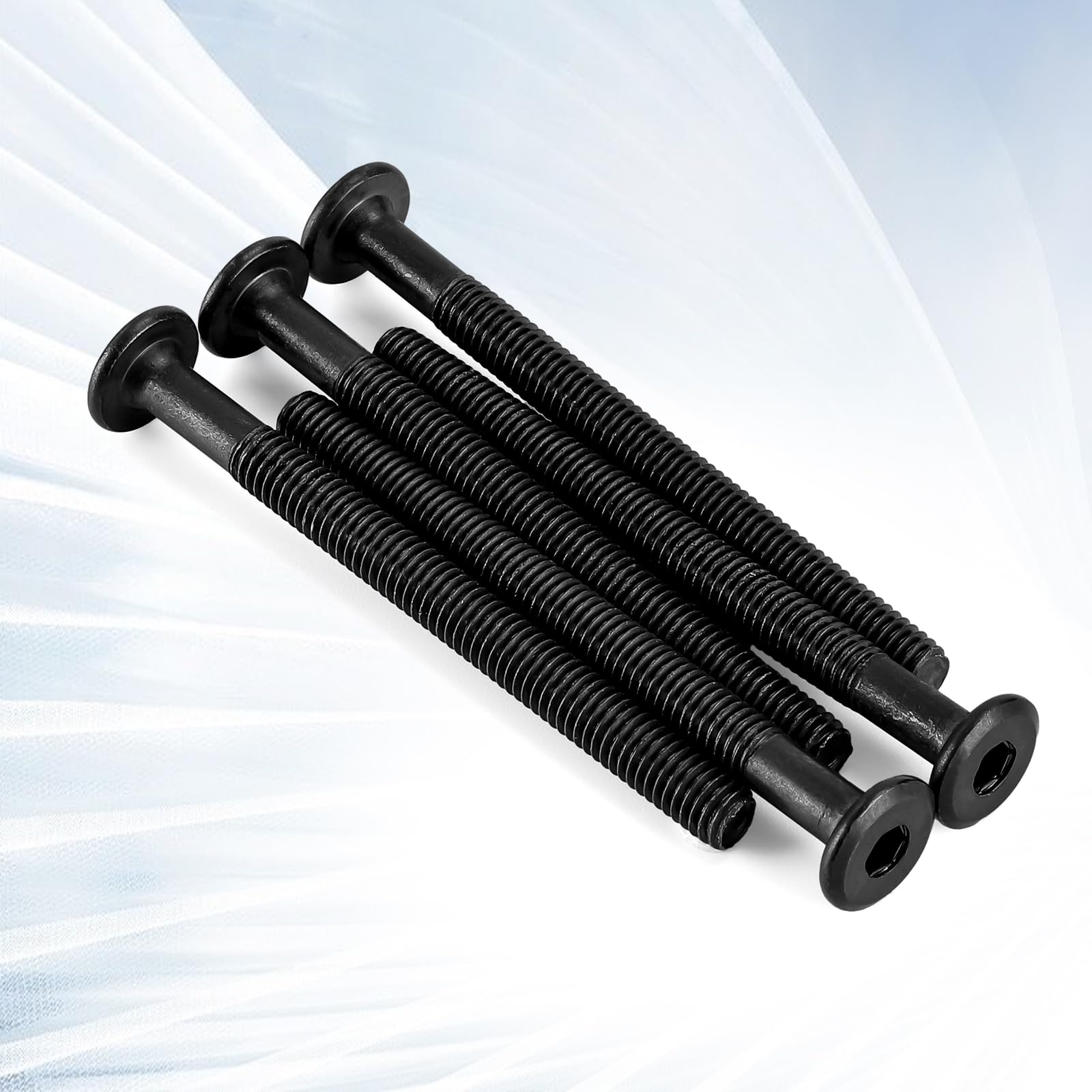 1/4-20 x 3/4" Flat Head Hex Socket Cap Screws Bolts, Stainless Steel 18-8 Black Finish, Fully Threaded, 50 PCS