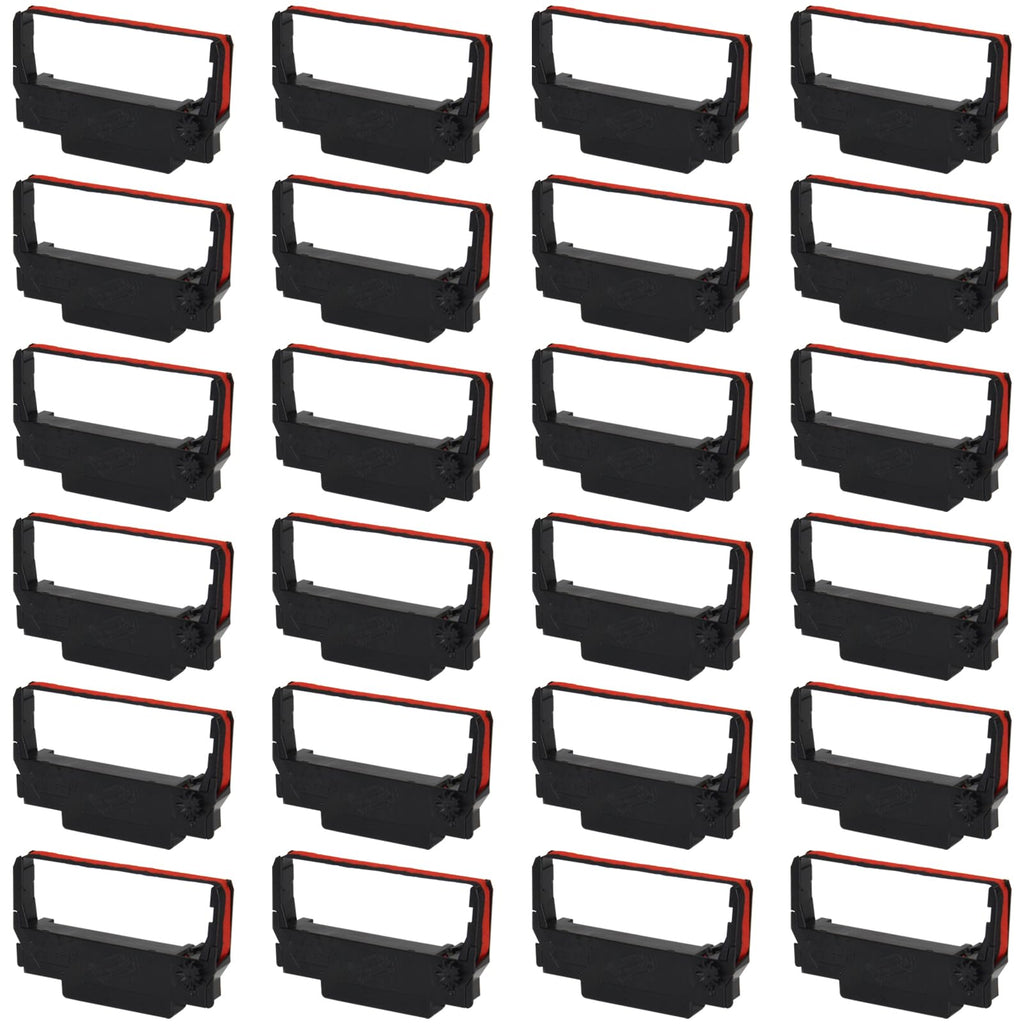 LinkDocs ERC30 Replacement for ERC-30/34/38 B/R Ribbons Compatible with Epson TM-U220 M188B ERC30 ERC34 ERC38 NK506 Printer (Black and Red, 24-Pack)