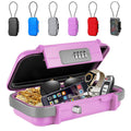 BKNOOU Travel Safe Portable Beach Safe Box Small Combination Safe Anti-Theft Lock Box Safe Waterproof Mini Security Case with Removable Wire Rope Security Box for Home,Office,Hotel,Cars,Travel