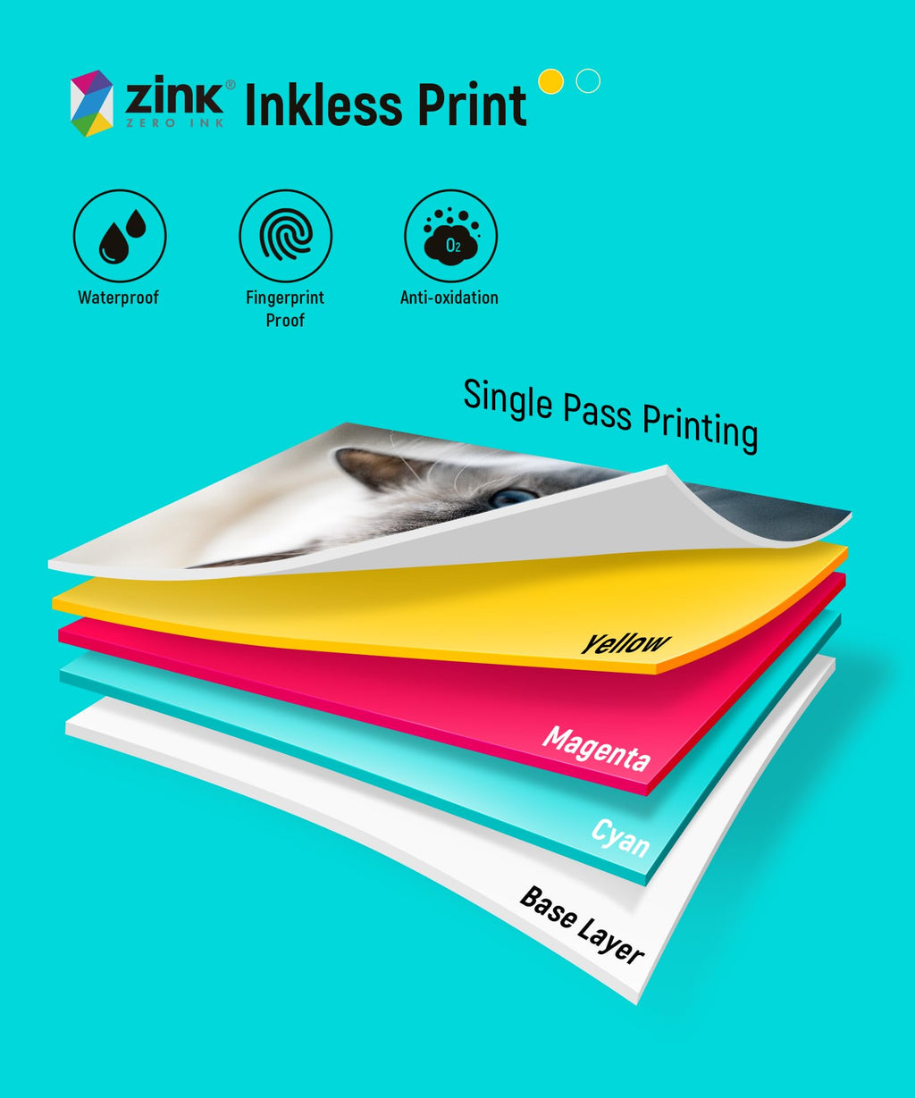 Liene Zink Photo Paper 2x3″, Liene Premium Photo Printer Paper (50 Sheets) w/Adhesive Back, Waterproof, Smudge Proof, Tear Proof, Instant Photo Paper Compatible with 2x3″ Photo Printer Scrapbook