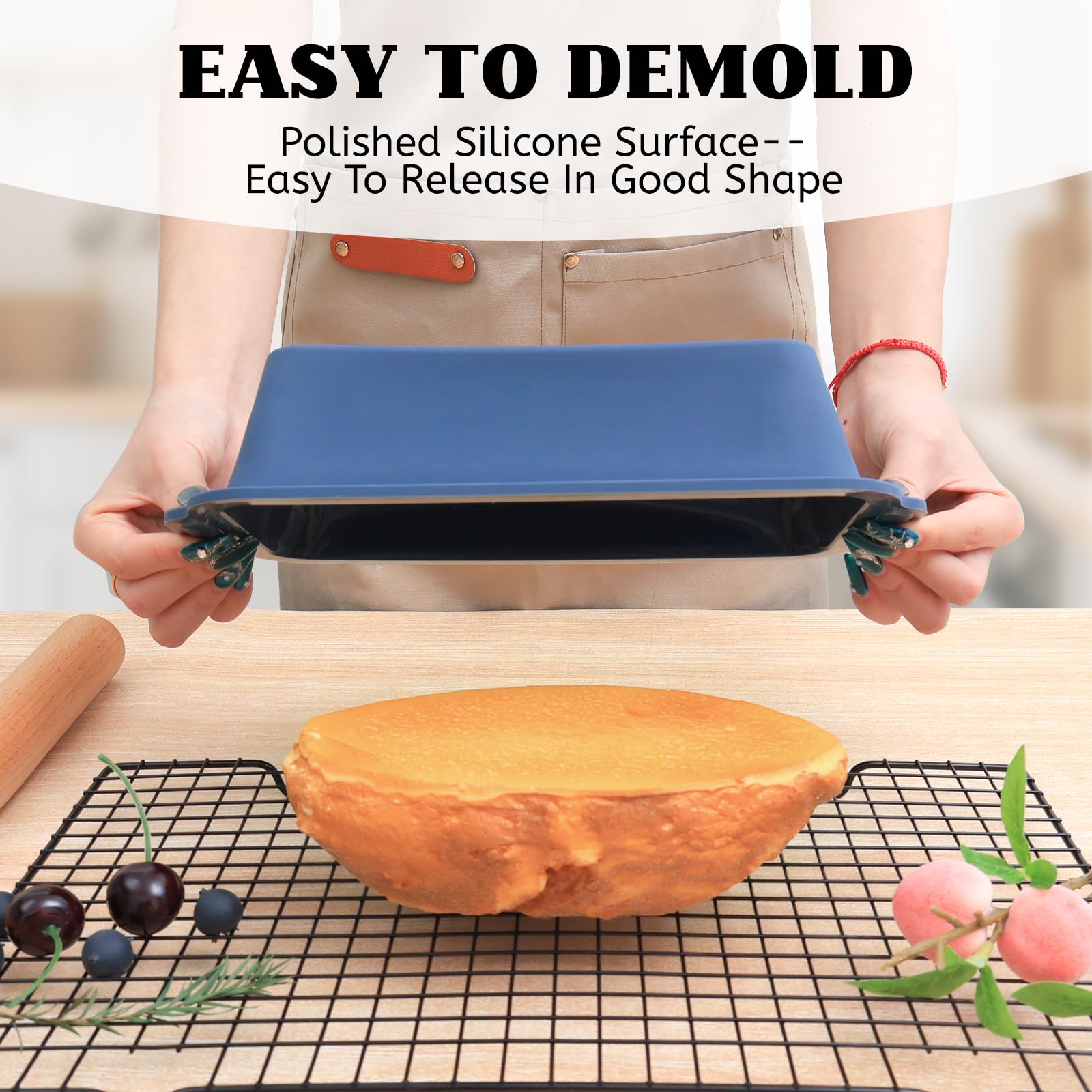 Vnray Bread Pan for Homemade Bread：9.5 x 5 Inch Silicone Loaf Pan for Baking with Metal Frame - Nonstick Banana Loaf Tin Tray for Sandwich Sourdough Pumpkin Sour Dough - for Oven Kitchen Home Bakers