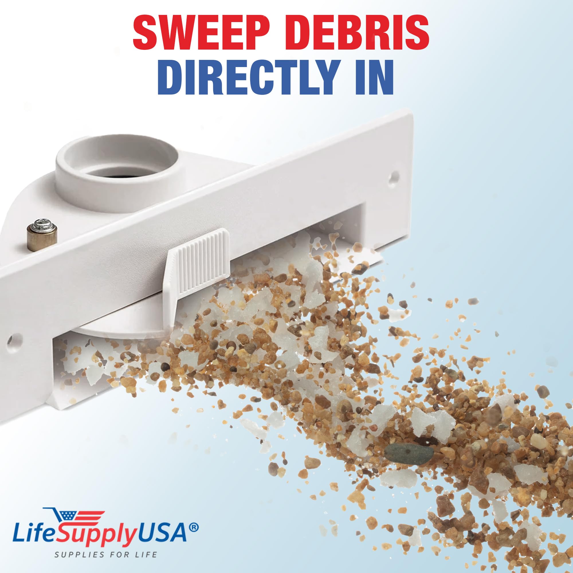 Central Vacuum Automatic Dust Pan Sweep (1-Pack - White)