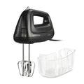 Proctor Silex 5-Speed Electric Hand Mixer for Baking, 100W, Snap-On Storage Case, Lightweight with 2 Beaters, Matte Black (62512)