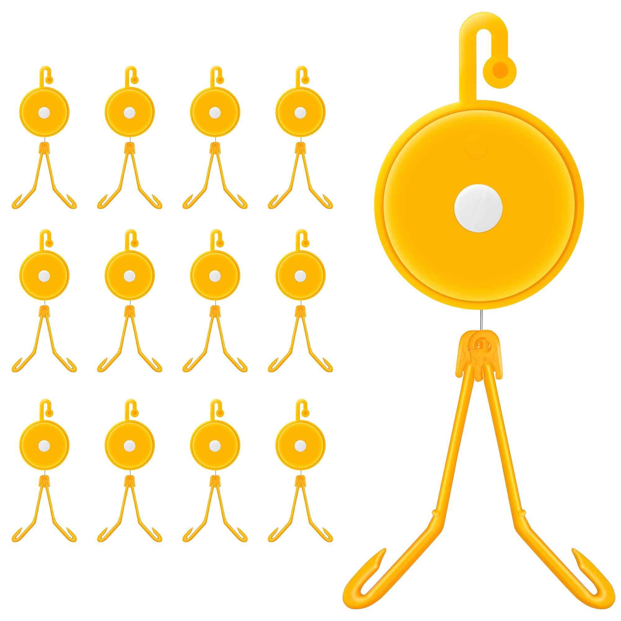 VIVOSUN 12 PCS Retractable Plant Yoyo with Stopper for Grow Support in Tent Garden or Hydroponics,Yellow