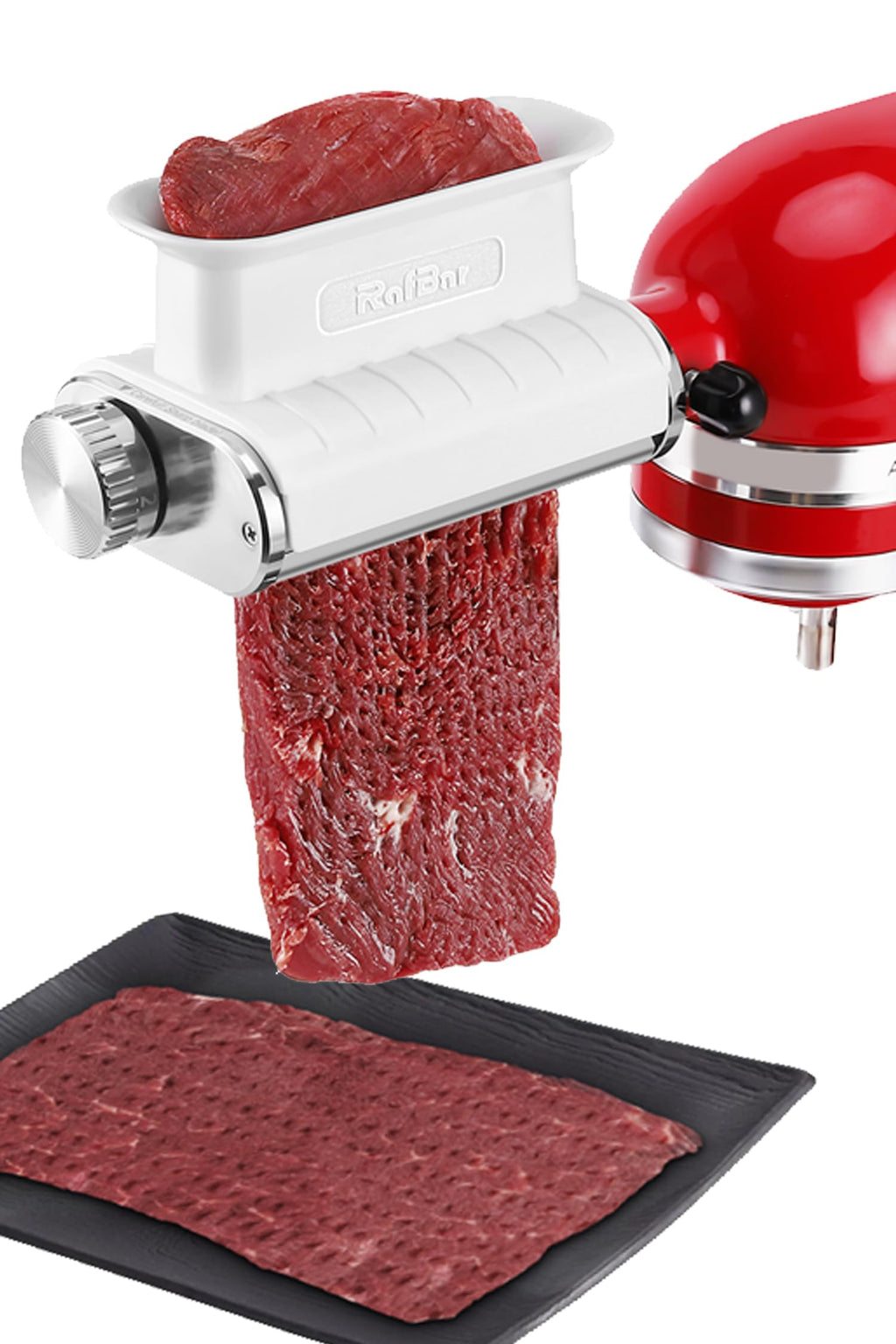 Meat Tenderizer Attachment for KitchenAid, Tenderizer Machine for Kitchen aid & Cuisinart Stand Mixers, Stainless Steel Meat Tenderizer Tool, All Parts Dishwasher Safe