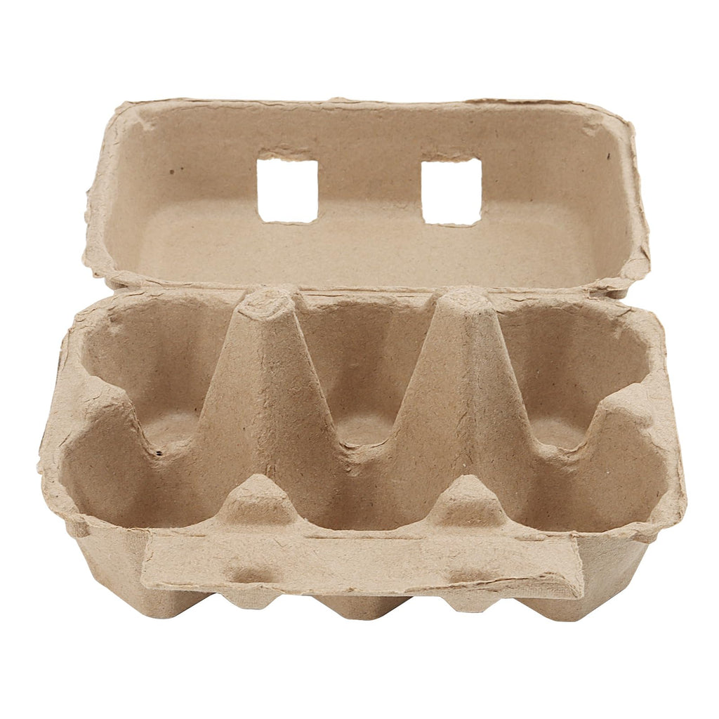 SOUJAP 30 Pack Half Dozen Egg Cartons, 6 Count Paper Bulk for Storing up to 6 Small to Medium Chicken Eggs