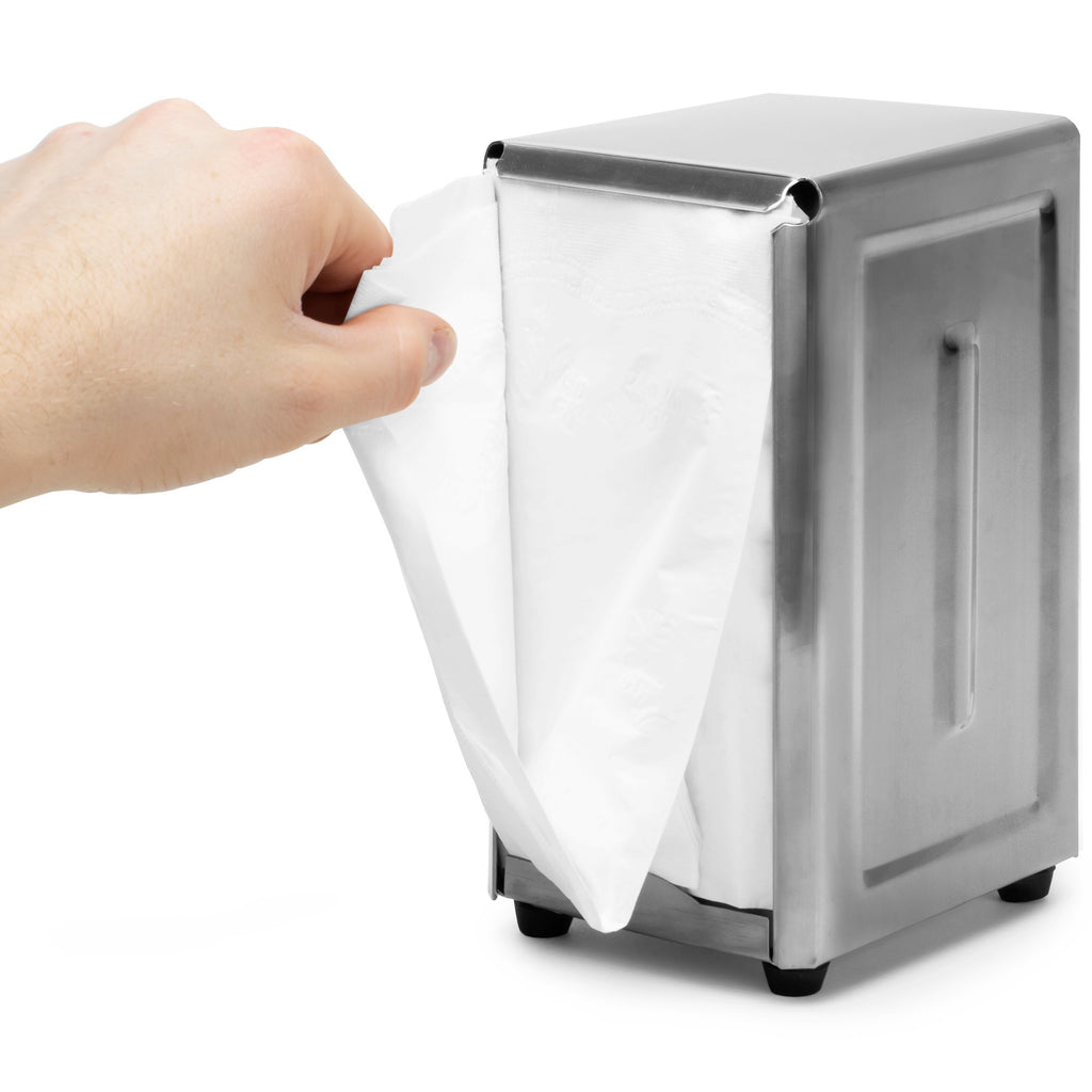 Back of House Ltd. Commercial Napkin Dispensers Tall-Fold Restaurant & Diner Value Bundle | Spring-Loaded, Stainless Steel, for Low-Fold Paper Napkins | Commercial & Home Use