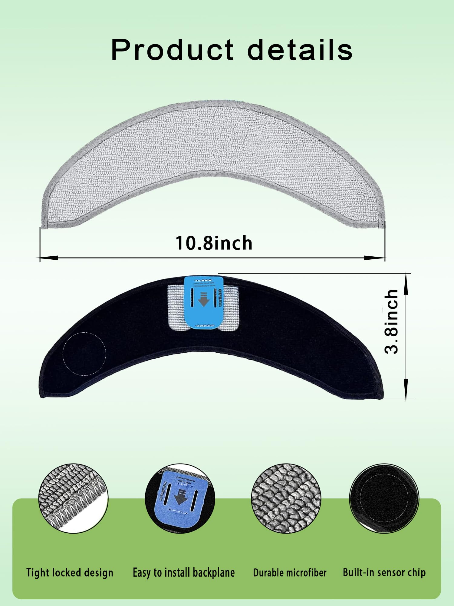 E-HAO Vacuum Replacement Parts for iRobot Roomba Combo j7+, Combo j9+, Combo Max 10. 1 Set Rubber Roller, 3 Mop Pads, 3 HEPA Filters and 3 Side Brushes