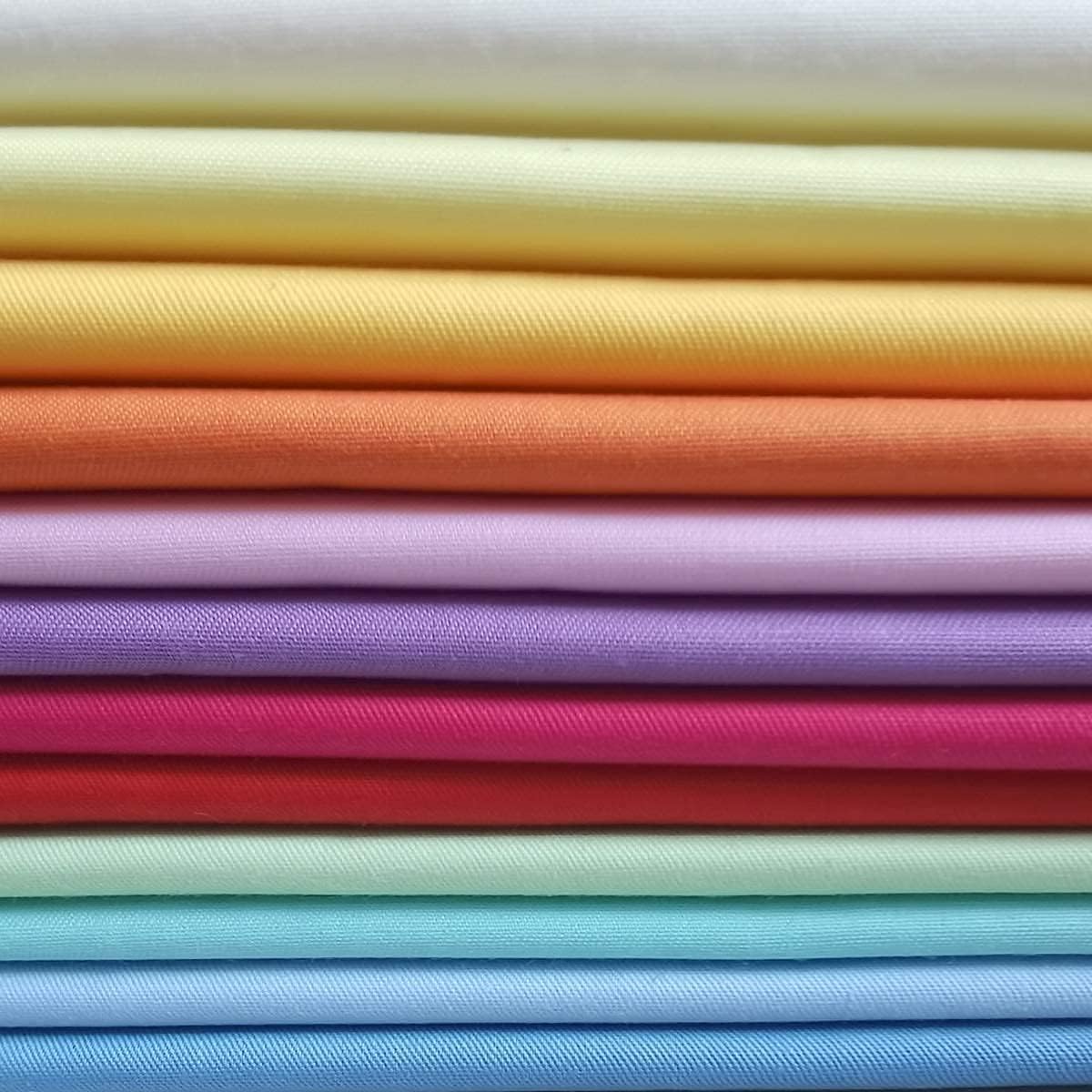 Mililanyo 16pcs Fat Quarters 18 x 22 Inch(46cm x 56cm) Solid Pure Cotton Fabric Quilting Patchwork for Sewing and Crafting Projects