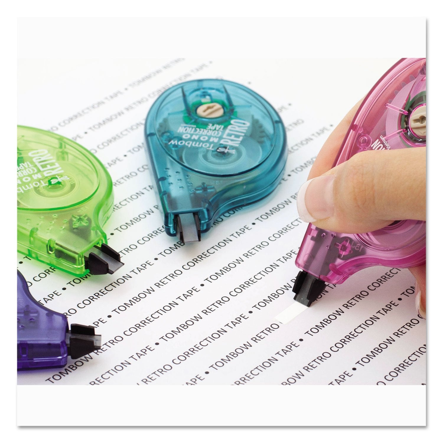 Tombow Correction Tap, 1/6 x 394 Inches, 10 per Pack, Assorted Applicators (TOM68723)