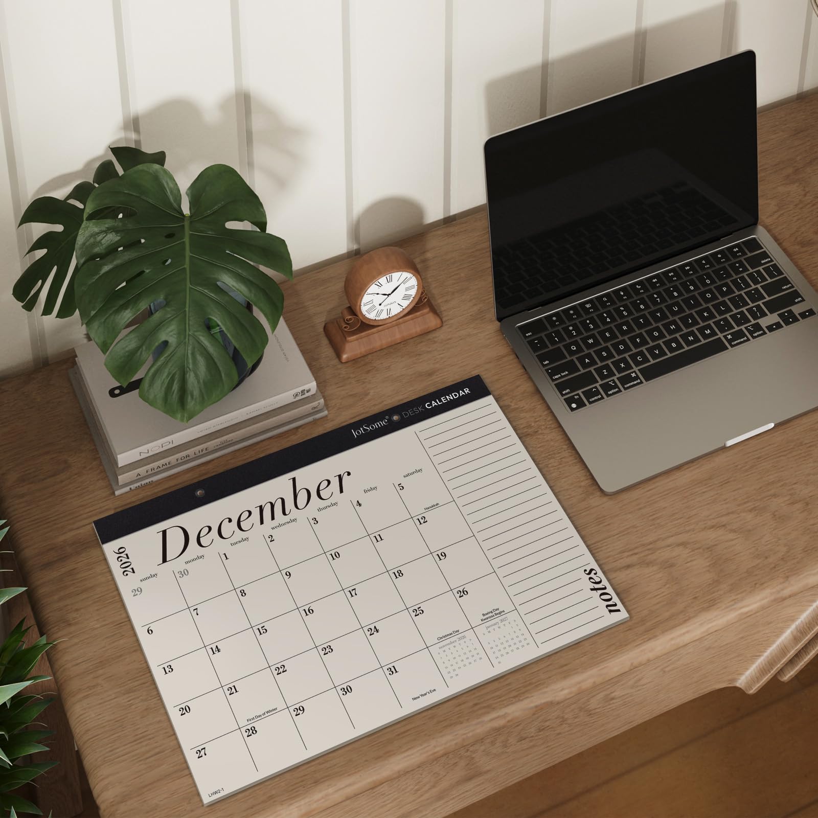 Jotsome Desk Calendar 2026-2027, 18 Months Large Monthly Calendar from Now to June 2027, 17"x12", Large Day Block, Desktop Calendar with Notes for Home & Office Organizing, Minimalist