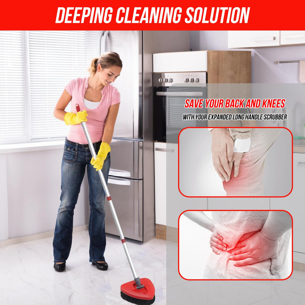 2 Pack Spin Mop Replacement Heads Mops Refills Compatible with Vileda Moppe Replace Head Safe for Cleaning All Hard-surfaced Floors Includes 2 Scrub Brush,Extra Base (White)