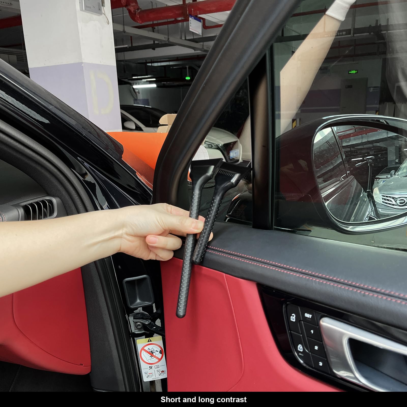 EHDIS Vinyl Wrap Installation Tool KIT Window Tint Tools Window Tint Bulldozer Squeegee Long Handle Scrubber Paddle Squeegee,Small Quarter Window Squeegee for Car Wrapping,Window Tint Installation
