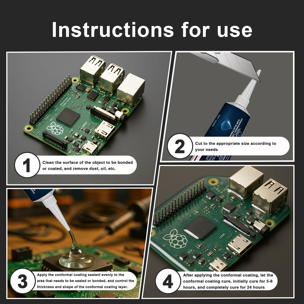 1DFAUL 200ml Conformal Coating for Electronics, Silicone Conformal Coating Insulating Sealant, Waterproof, Dust& Moisture Resistant, for Reliable Electronic Components Protection
