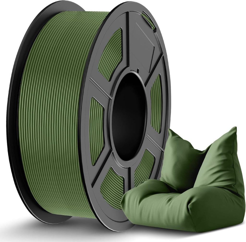 TECBEARS PETG Filament 1.75mm 1KG, 3D Printer Filament Petg Olive Green, Strong Toughness and High Precision 1KG(330M) Filament, Dimensional Accuracy ±0.02mm, Olive Green PETG