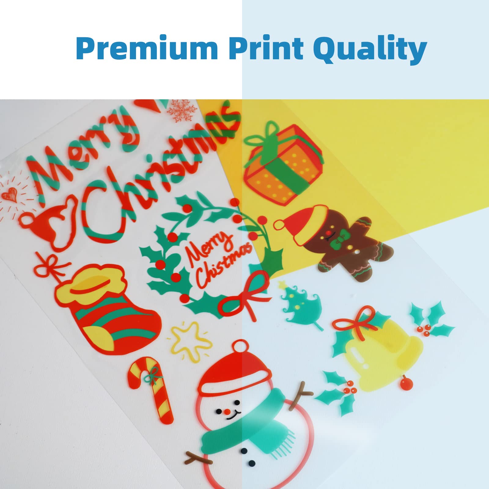 Uinkit Inkjet Printable Transparency Film OHP 20 Sheets 11x17 Overhead Projector Screen Printing Acetate Sheets for Dye Ink Jet Printer Clear Transparent Film(11x17inches-20sheets)