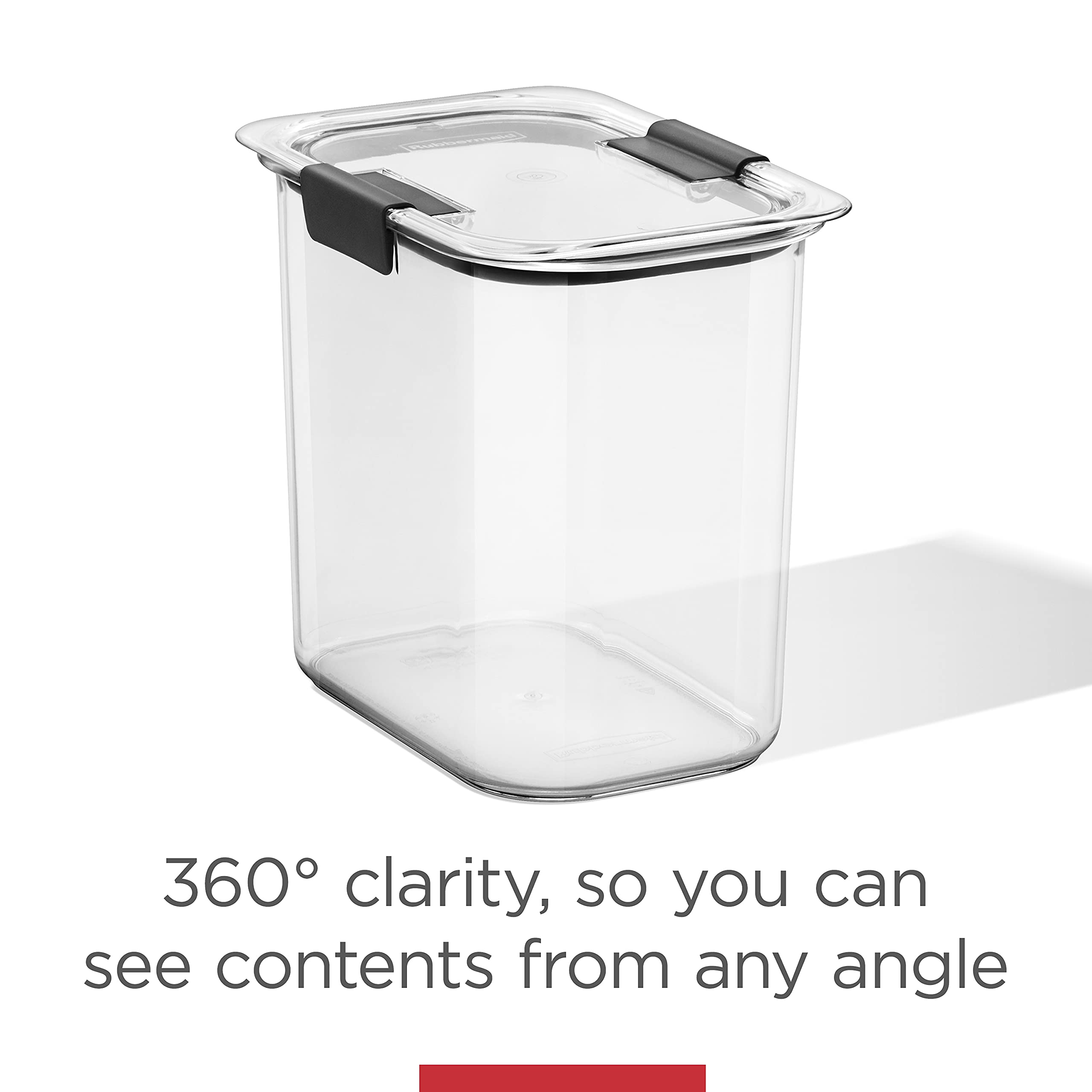 Rubbermaid Brilliance Airtight Food Storage Container | Pantry Storage Container for Flour, Sugar, and Rice | 3.7 L (16 Cup)