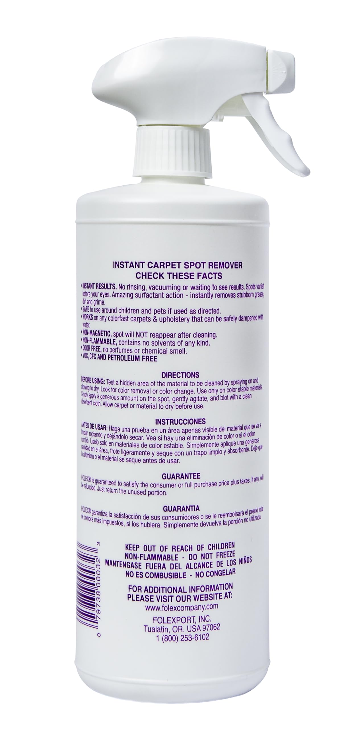 FOLEX Instant Carpet Spot Remover, 32oz Pack of 2
