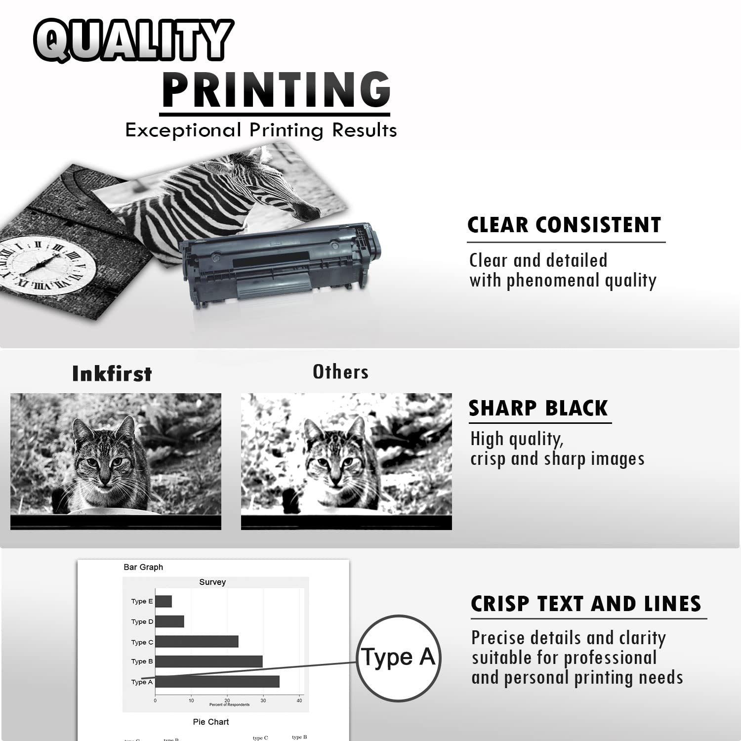 Inkfirst Compatible Toner Cartridge Replacement for Canon 104 FX9 FX10 0263B001AA FAXPHONE L120 L90 imageCLASS D480 MF4150 MF4270 MF4350D MF4370DN MF4690 FAXPHONE L120 L90