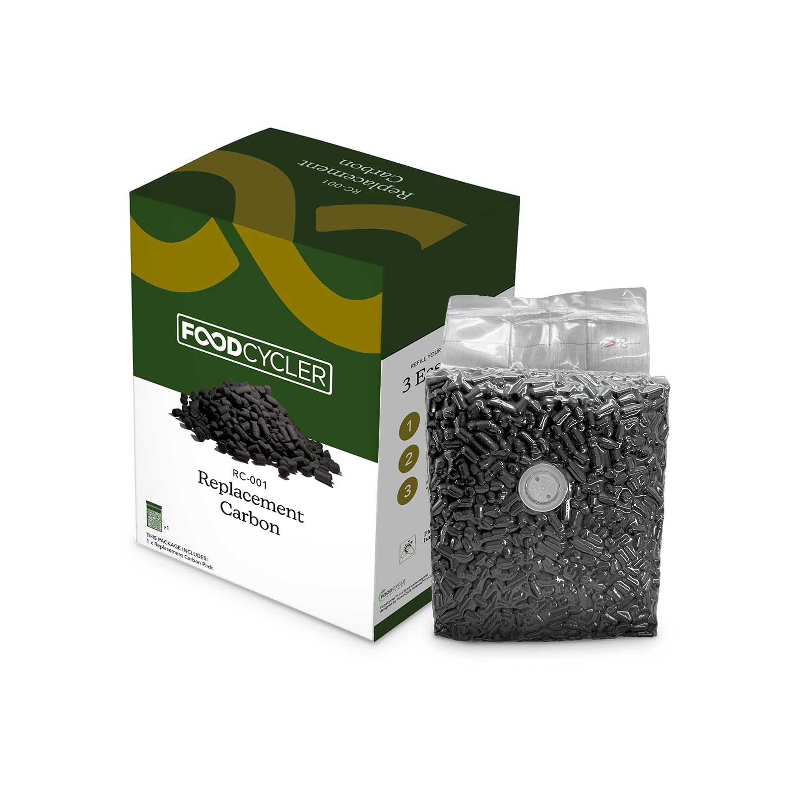 FoodCycler Carbon Filter Replacement for Eco 3 & Eco 5 - Eliminate Odors & Maintain Performance - Odor Control, Food Waste Disposal, Long-Lasting Carbon Filter, Easy to Install (1-Pack)