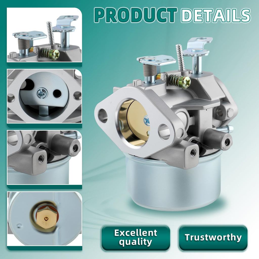 AUTOKAY 640349 Carburetor Compatible with Tecumseh 8HP 9HP 10HP Snow Blower HMSK80 HMSK85 HMSK90 LH318A LH358SA Replaces 640052 640054 640058 640058A