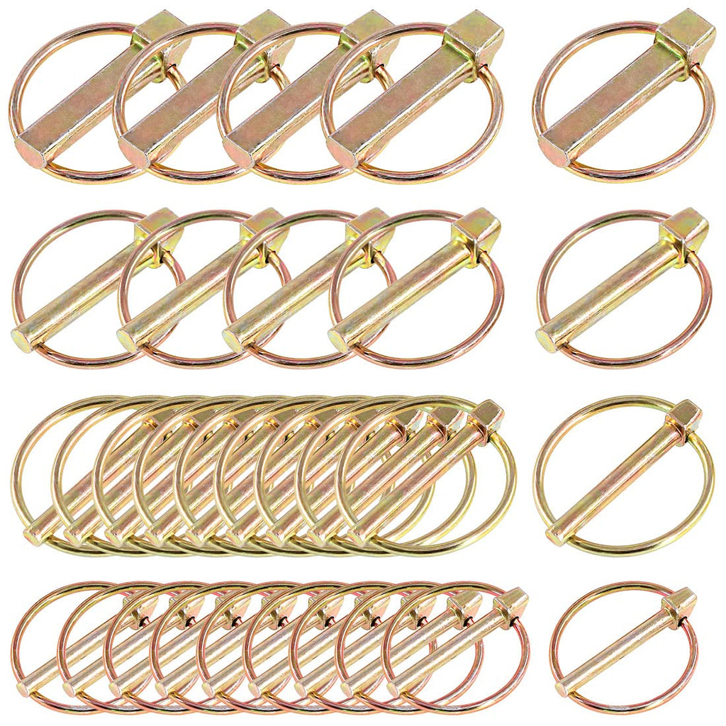 Glarks - 30 Lynching Pins Assortment Kit for Agricultural Tractors, Trailers, Trucks, Lawn Mowers