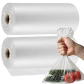 ZEONHAK 1000 Count 10 x 14 Inches Plastic Produce Bags, Clear Plastic Produce Bag Roll for Bread, Fruits, Vegetable, Kitchen, 500 Bags x 2 Rolls, BPA-free