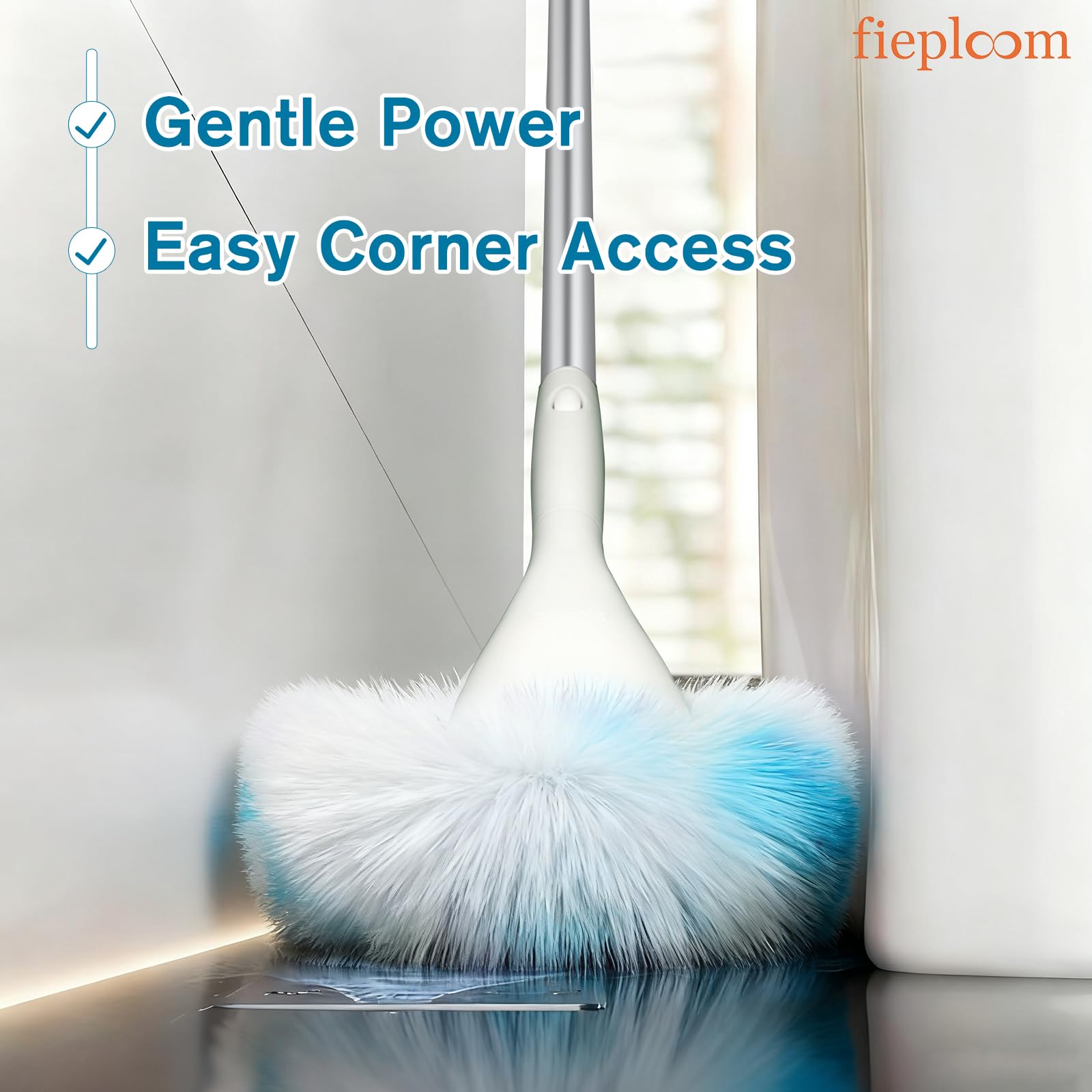 Fieploom Tub Tile Scrubber Brush with 48" Long Handle, 2026 Version 1 Pc Non-Scratch Soft Tub Mop, All-in-One Adjustable Bathroom Brush for Bathtub, Shower, Sink, Faucet, and Wall Tile (1)