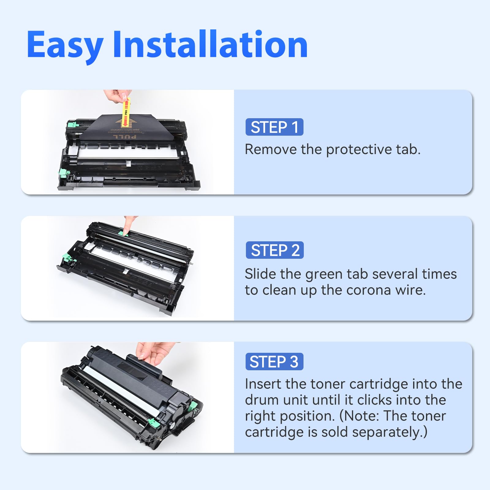 DR730 Drum Unit (Not Toner) Replacement for Brother DR 730 DR-730 DR760 DR-760 Work with DCP-L2550DW HL-L2390DW MFC-L2710DW MFC-L2730DW MFC-L2750DW HL-L2350DW HL-L2395DW Printers (1 Pack)