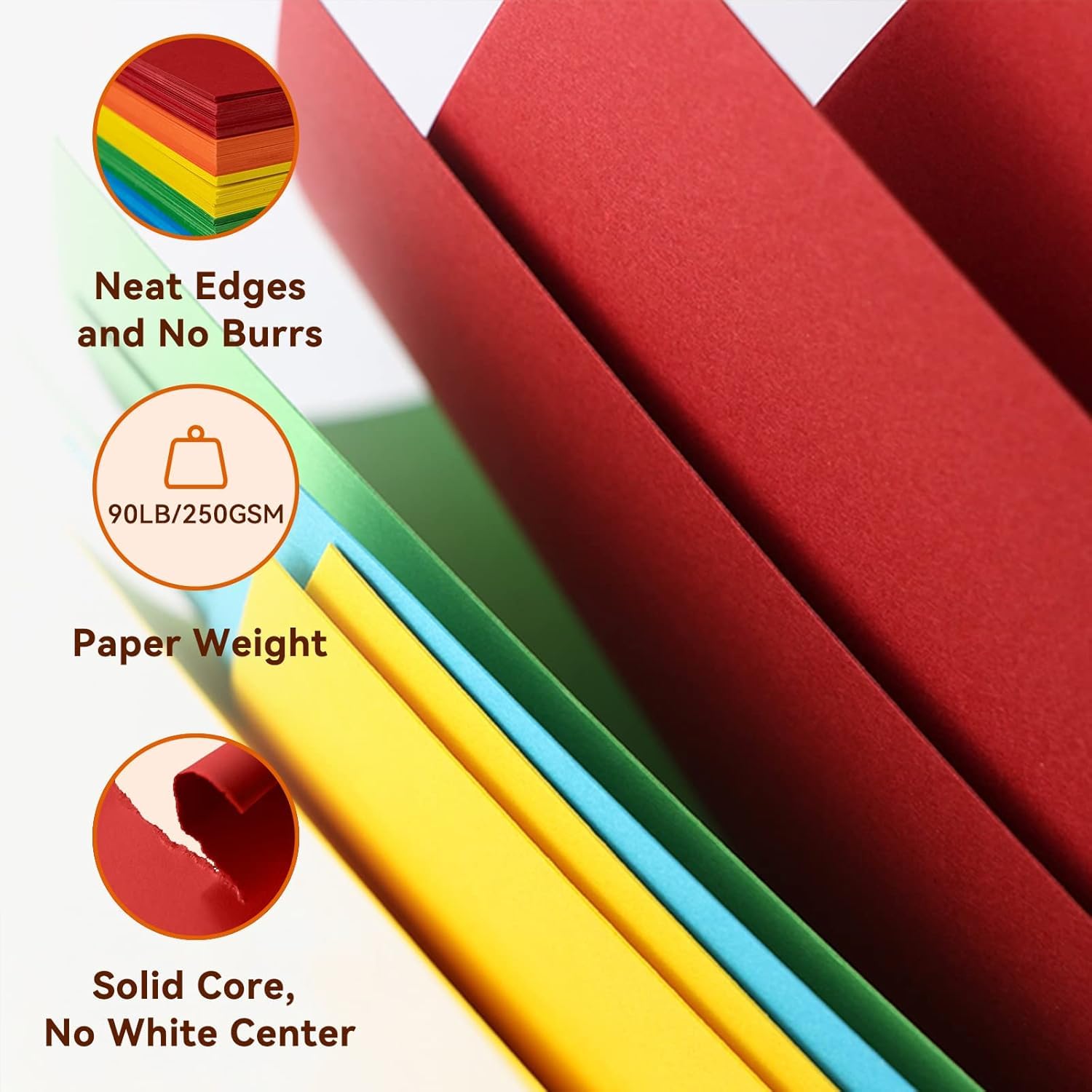 Colored Cardstock 50 Sheets, 30.5x30.5 centimeters/12x12 inch Cardstock Paper Bulk 25 Assorted Colors Construction Paper,250GSM Card Stock for DIY Crafts Cricut Card Making