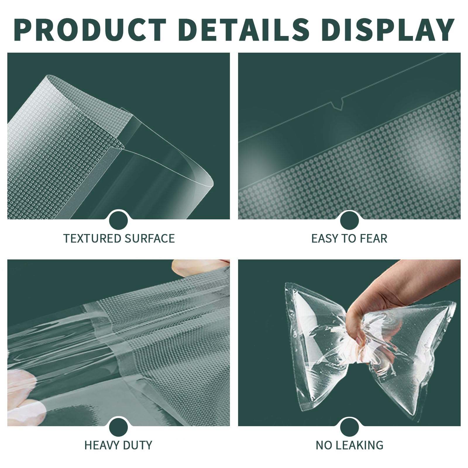 200 Quart Vacuum Sealer Bags for Food Saver Freezer Bag 6"x10" Vacuum Seal Sous Vide Cooking Bags Rolls Pre Cut Small Food Storage Commercial Grade Airtight Heavy Duty BPA Free
