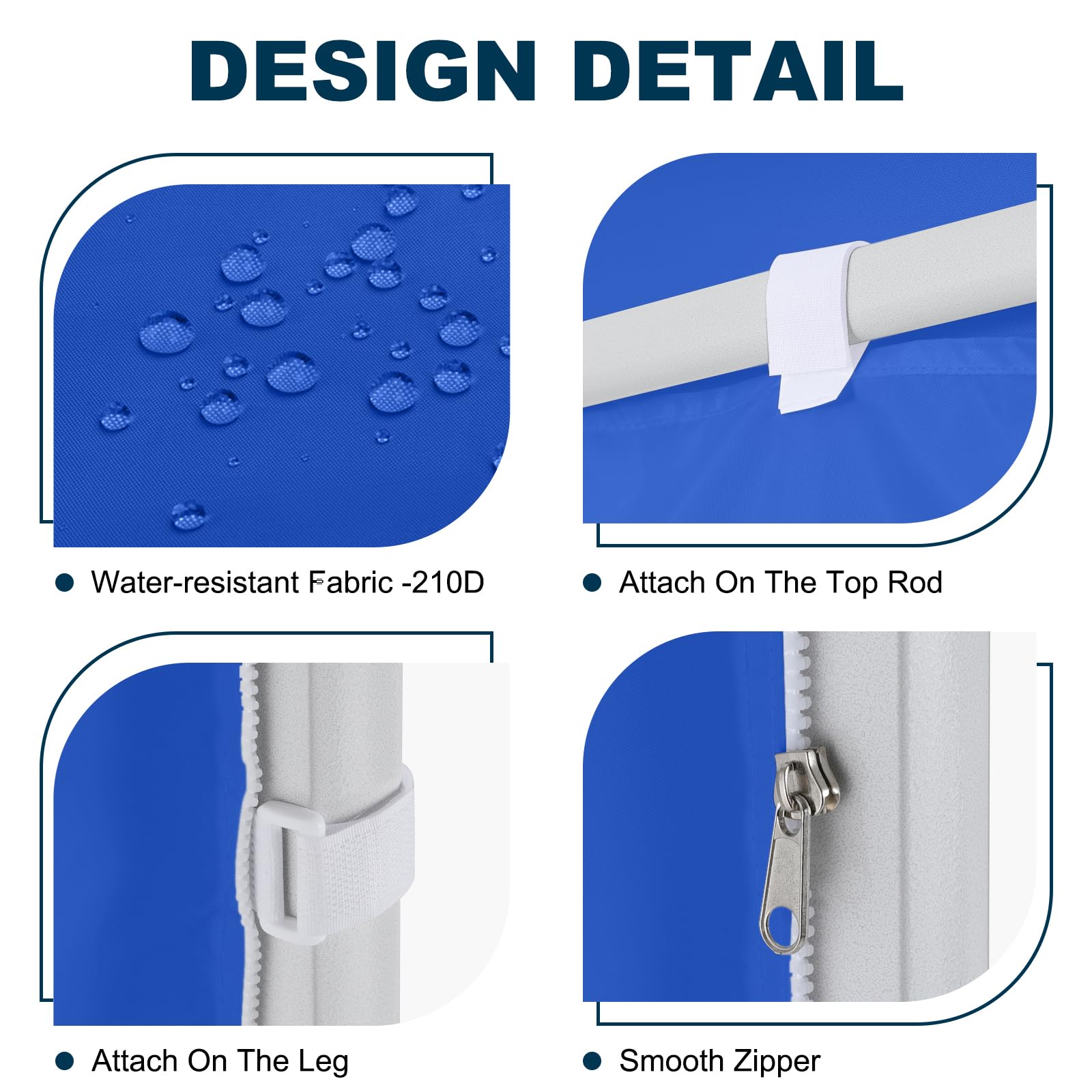 MASTERCANOPY Instant Canopy Tent Sidewall for 10x10 Pop Up Canopy,1 Pack (10x10 Feet, Blue)