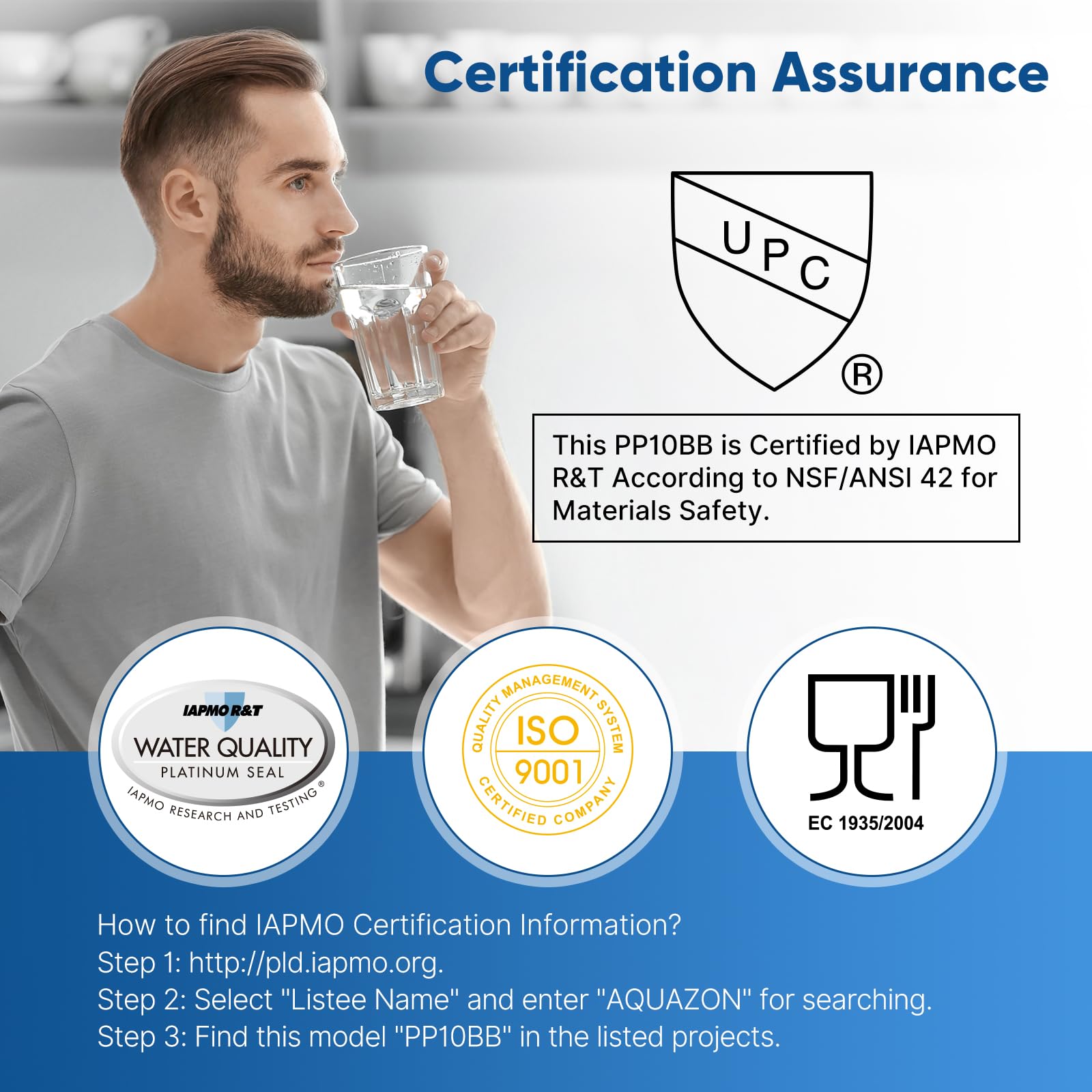 PUREPLUS 5 Micron 10" x 4.5" Whole House Sediment Home Water Filter Replacement Cartridge for Culligan RFC-BBSA, HD-950, WFHD13001B, W15-PR, GXWH30C, GXWH35F, Aqua-Pure AP817, PP10BB, 2PACK