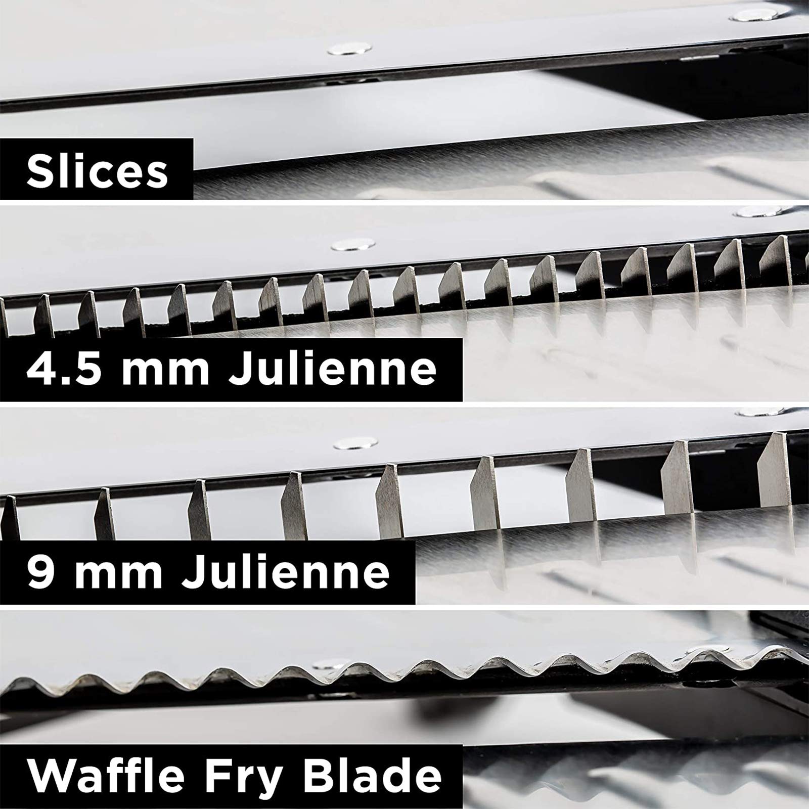 Mandoline Slicer for Food and Vegetables -VEKAYA Adjustable Kitchen Vegetable Slicer for Potato and Onion| French Fry Slicer, Vegetable Chopper with Hand Protectors and Gloves (Black)