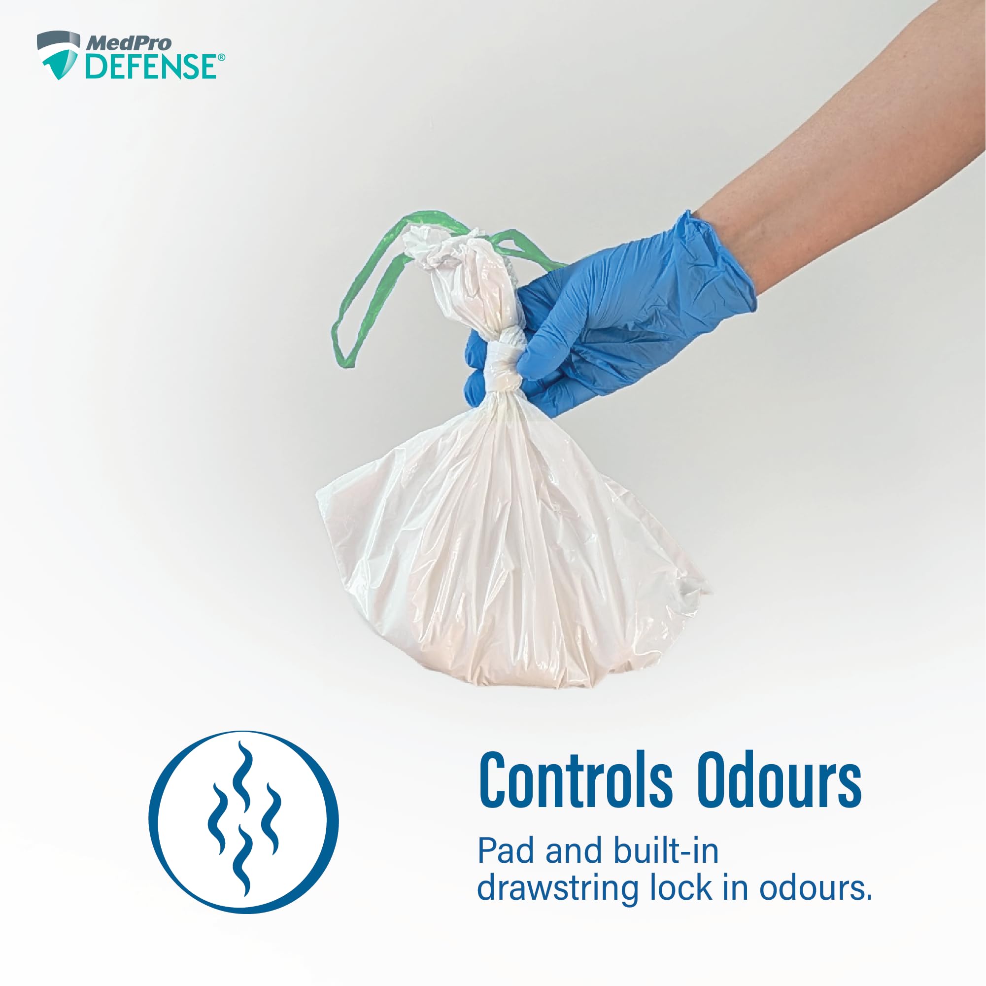 Zorbi Biodegradable Commode and Bedpan Liner Bags with Super Absorbent Pads, White, 20 Count