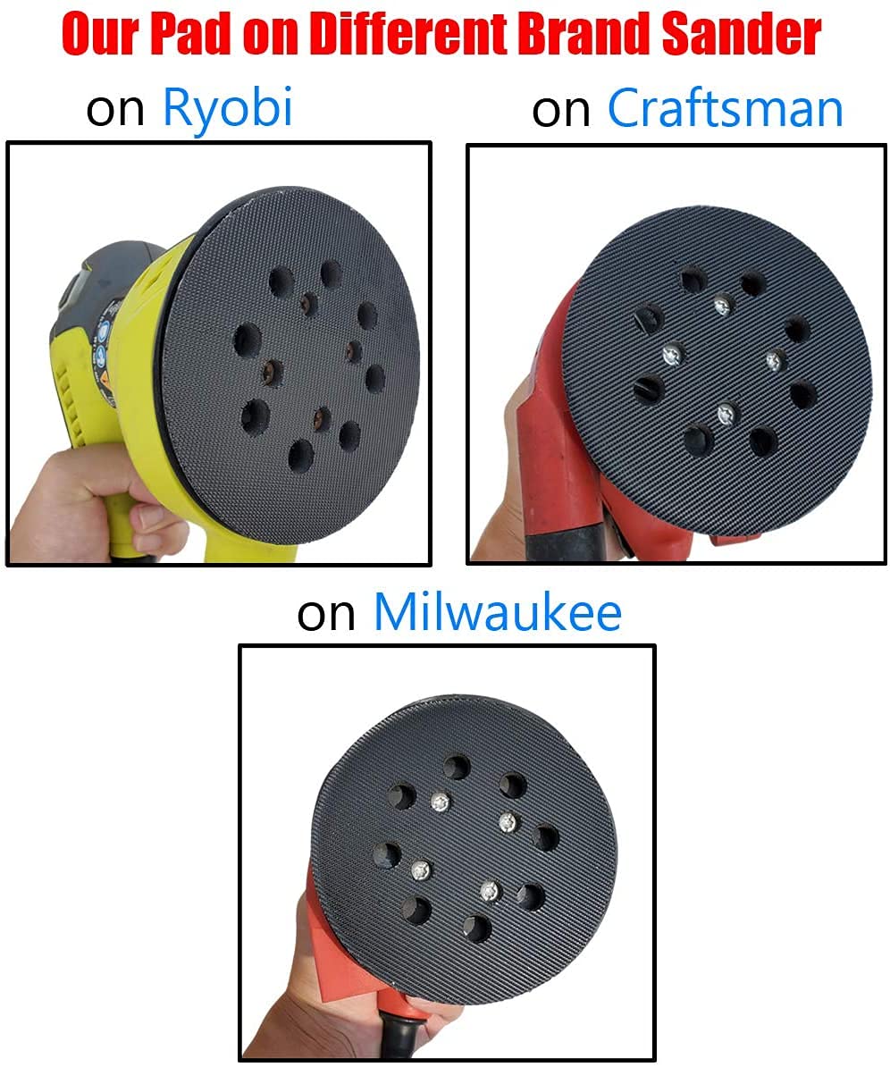 5 Inch Hook and Loop Sander Replacement Backing Pad for Ridgid R2600 and R2601, Craftsman 315.112170, Ryobi RS290, Milwaukee 6021-21 Random Orbit Sander